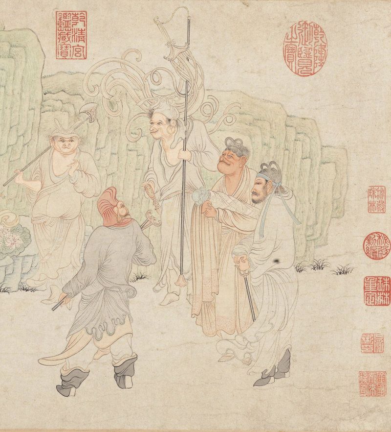 Sixteen Arhats Scroll by Wu Bin. Ming Dynasty 06