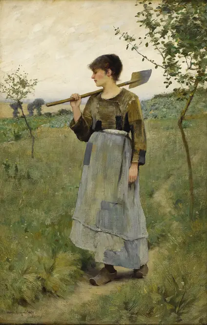 Home From The Fields (circa 1880-84) by Charles Sprague Pearce