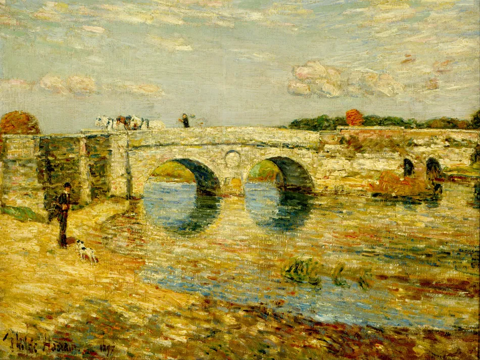 Bridge Over the Stour-full by Childe Hassam