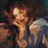 Kitty by firelight (c. 1897)-d2 by James Jebusa Shannon