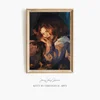 Kitty by firelight (c. 1897)-frame by James Jebusa Shannon