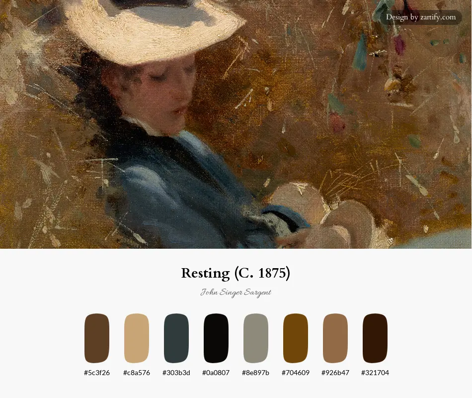 Resting (C. 1875)-palette by John Singer Sargent