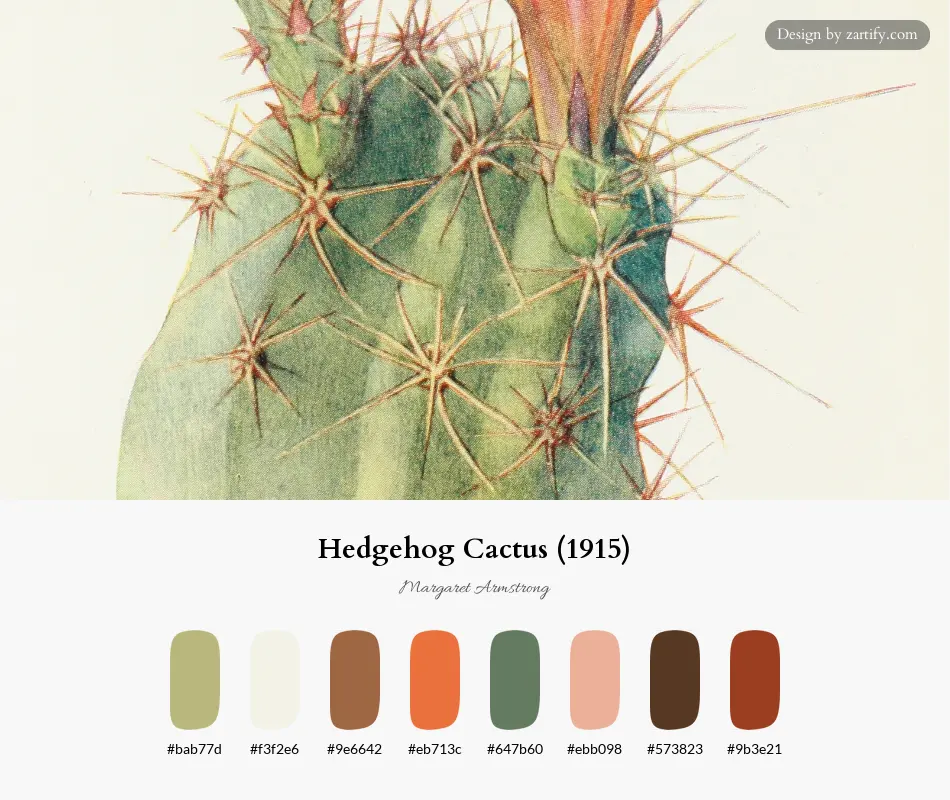 Hedgehog Cactus (1915)-palette by Margaret Armstrong