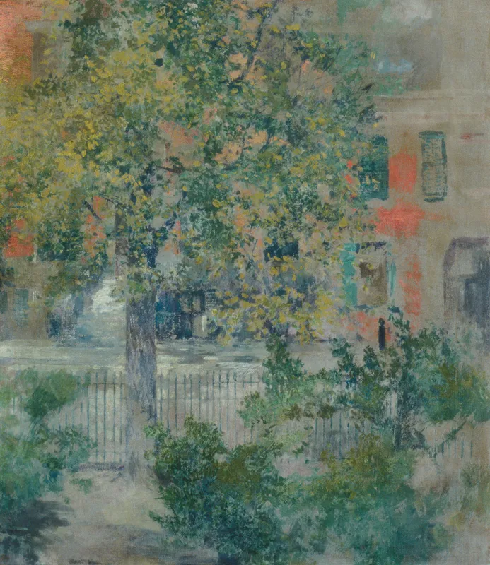 View from the Artist’s Window, Grove Street (ca. 1900)-full by Robert Frederick Blum
