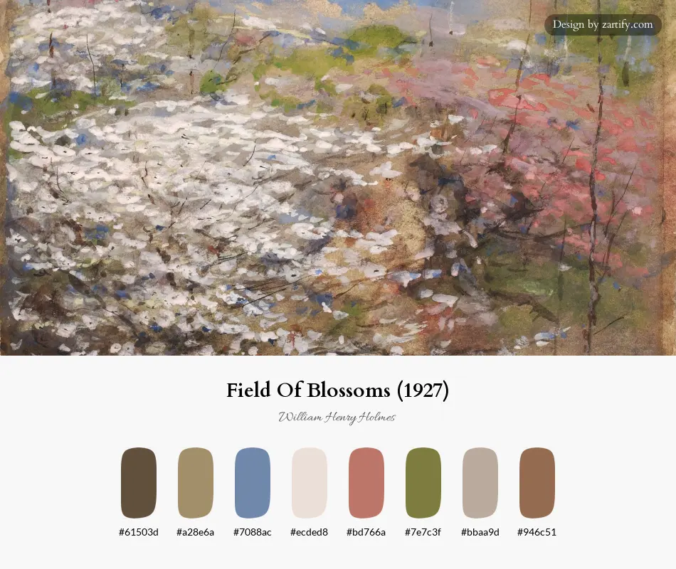 Field Of Blossoms (1927)-palette by William Henry Holmes