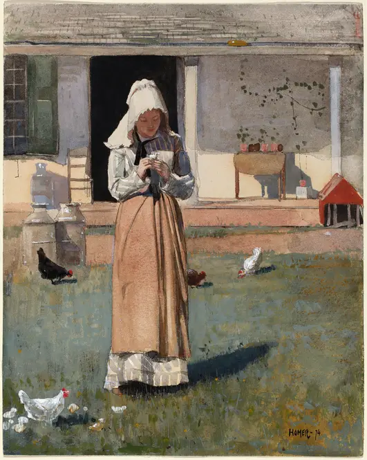 A Sick Chicken (1874) by Winslow Homer