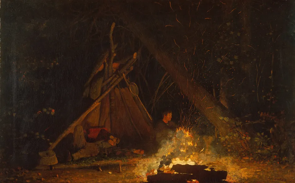 Camp Fire (1880) by Winslow Homer
