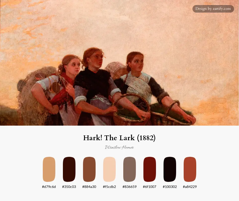 Hark! The Lark (1882)-palette by Winslow Homer