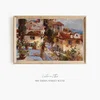 Southern street scene-frame by Leontine von Littrow