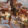 Southern street scene-full by Leontine von Littrow