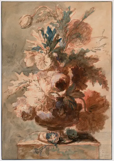 A Vase of Flowers (1720s) by Jan van Huysum