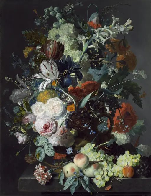 Still Life with Flowers and Fruit (c. 1715) by Jan van Huysum