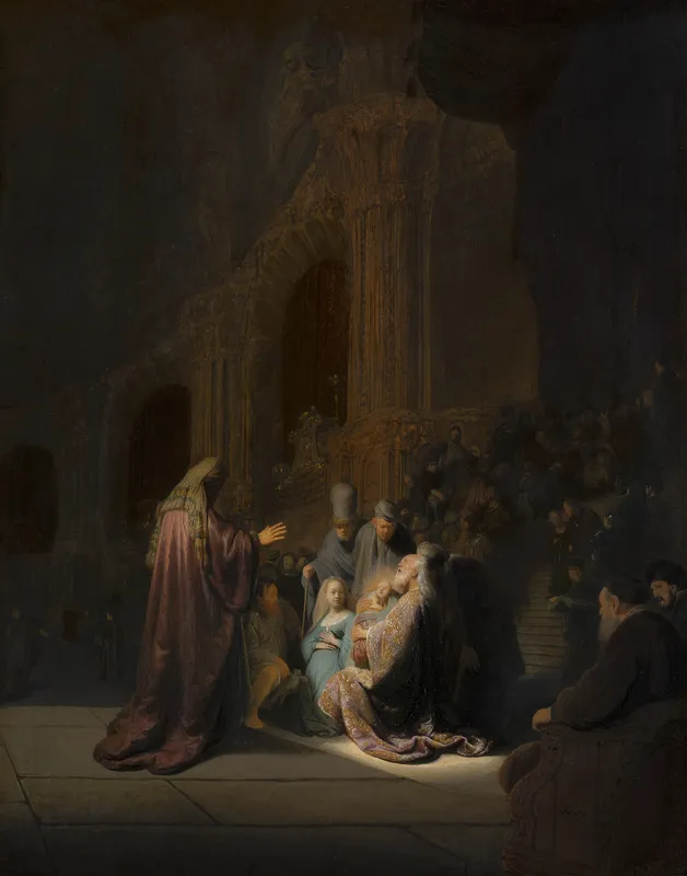 Simeon’s Song of Praise (1631)-full by Rembrandt van Rijn