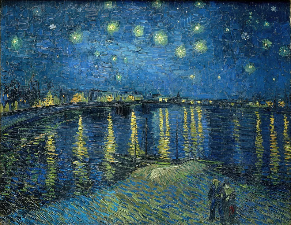 Starry Night Over the Rhone (1888)-full by Vincent van Gogh