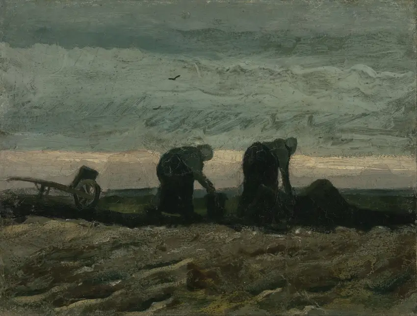 Two women on the heath (1883) by Vincent van Gogh