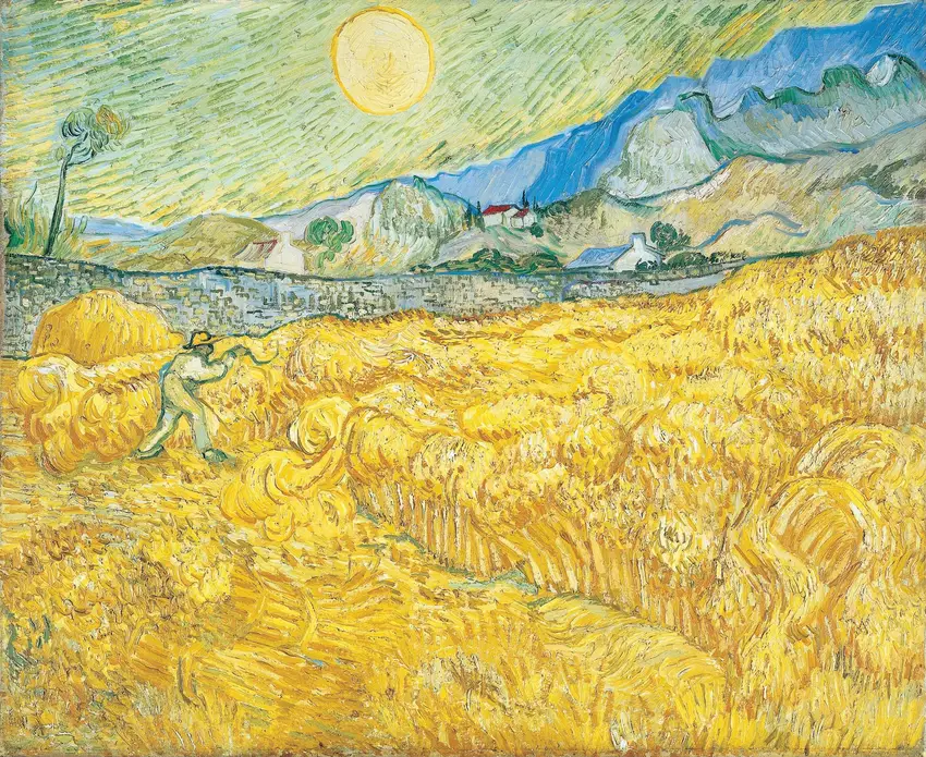 Wheat Field Behind Saint-Paul Hospital with a Reaper (1889) by Vincent van Gogh