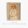 Portrait Of A Young Girl In A Pink And White Smock Dress (1886)-frame by Arthur Dampier May