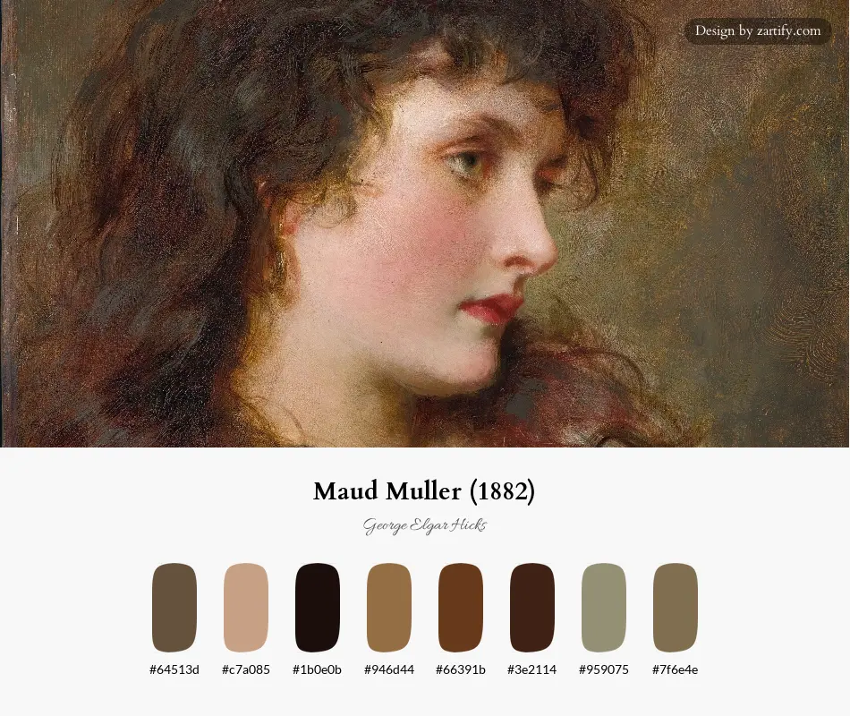 HEX color palette extracted from Maud Muller (1882)-palette by George Elgar Hicks