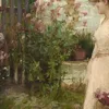 Gathering Flowers in a Devonshire Garden-d1 by John William Waterhouse