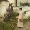Gathering Flowers in a Devonshire Garden-full by John William Waterhouse