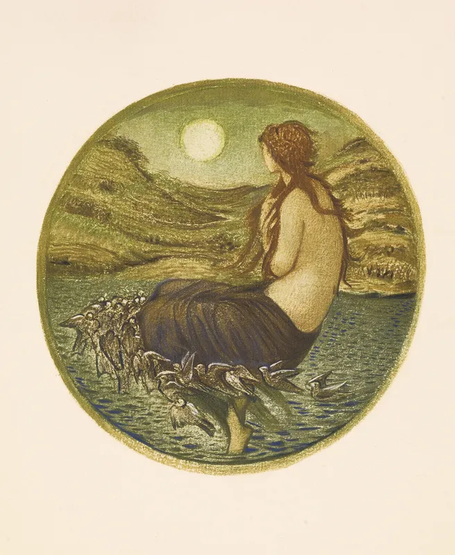 Venus Looking Glass-full by Sir Edward Coley Burne-Jones