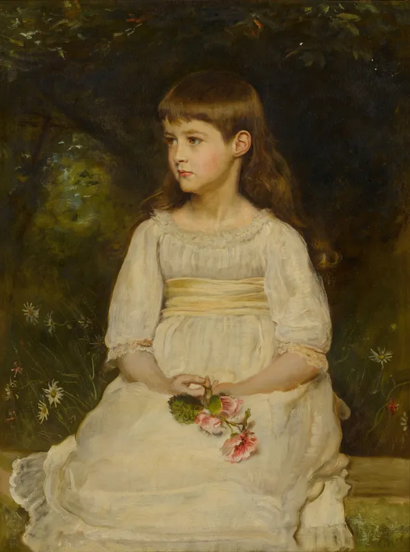 Portrait of Miss Scott, daughter of the Late Thomas Alexander Scott of Philadelphia (1883)-full by Sir John Everett Millais