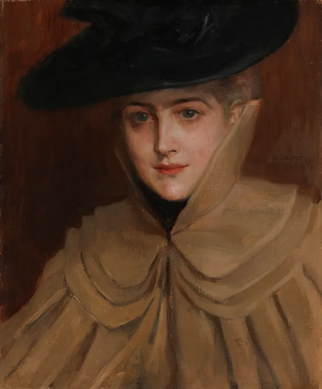 Portrait of a Young Woman (1891)-full by Albert Edelfelt
