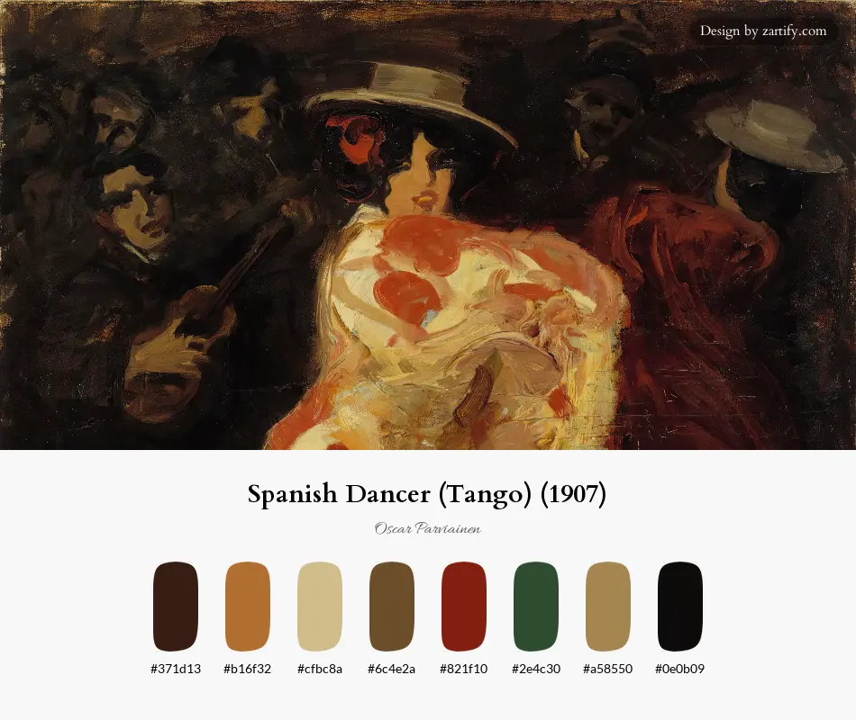 Spanish Dancer (Tango) (1907)-palette by Oscar Parviainen