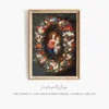 The Madonna and Child surrounded by a floral garland-frame by Jan Brueghel the Younger