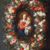 The Madonna and Child surrounded by a floral garland-full by Jan Brueghel the Younger