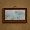 Fog, Voisins (1874)-frame by Alfred Sisley