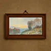 La Seine Près De Bougival (1874)-frame by Alfred Sisley
