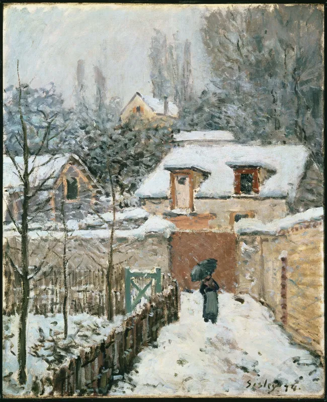 Snow at Louveciennes (1874)-full by Alfred Sisley