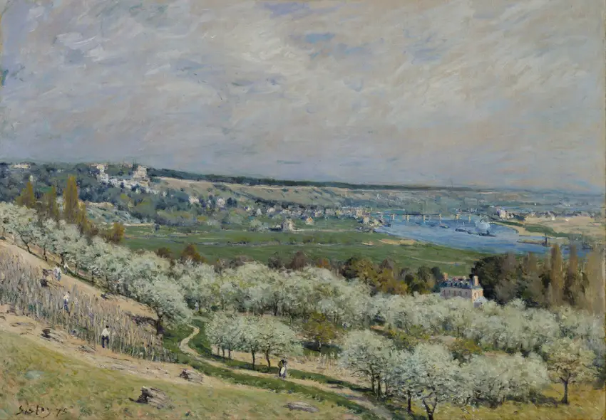 The Terrace at Saint-Germain, Spring (1875) by Alfred Sisley