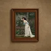 Woman And Roses (1879)-frame by Auguste Toulmouche