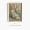 Alice Gamby dans le salon (1890)-frame by Berthe Morisot