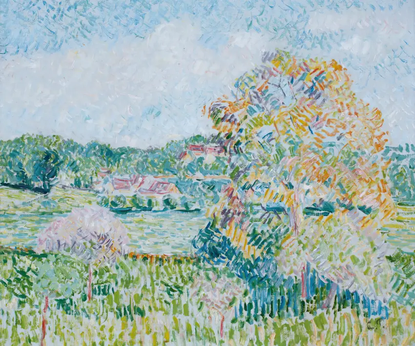 Le Grand Noyer À Eragny, Automne (circa 1890) by Camille Pissarro