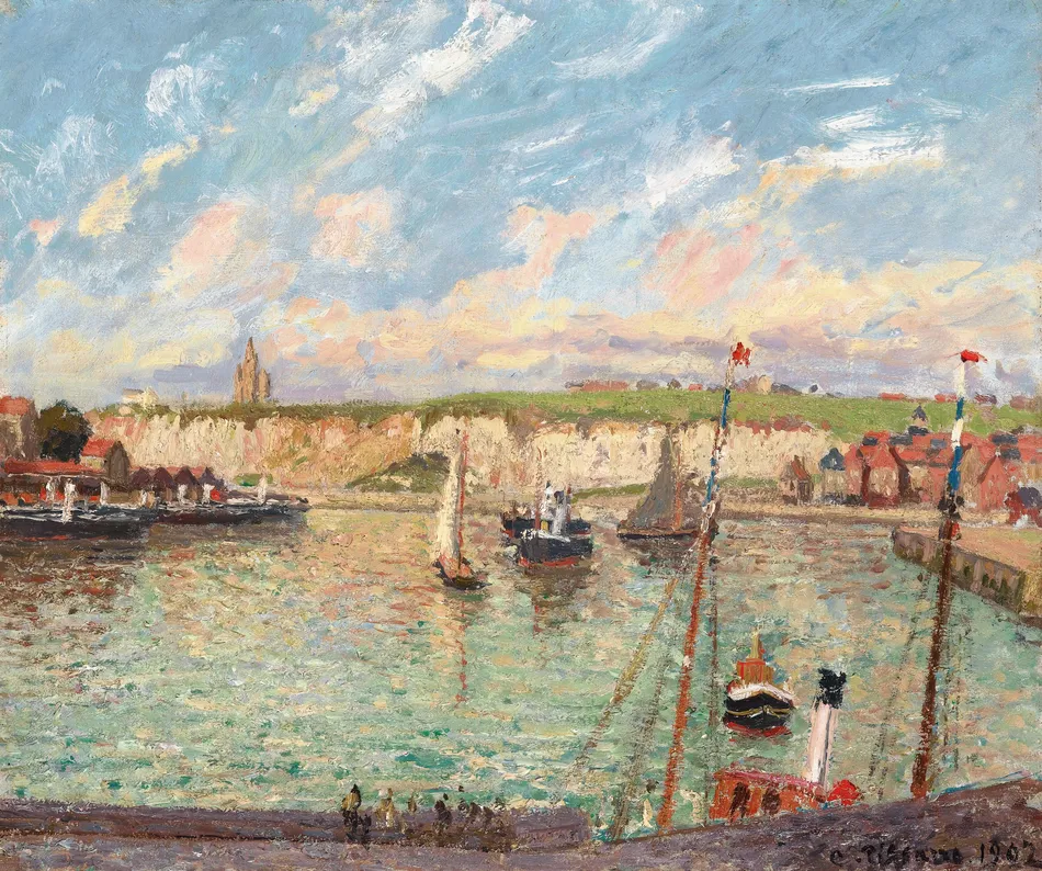 L’avant-Port De Dieppe, Après-Midi, Temps Lumineux (1902)-full by Camille Pissarro
