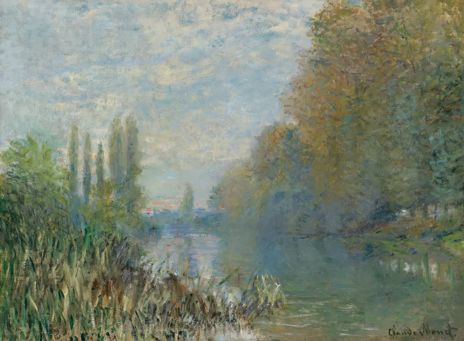Bords De La Seine En Automne (1876) by Claude Monet