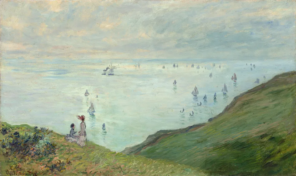 Cliffs at Pourville (1882)-full by Claude Monet