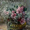 Fleurs dans un pot (Roses et brouillard) (1878)-d2 by Claude Monet