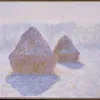 Haystacks (Effect of Snow and Sun) (1891)-full by Claude Monet