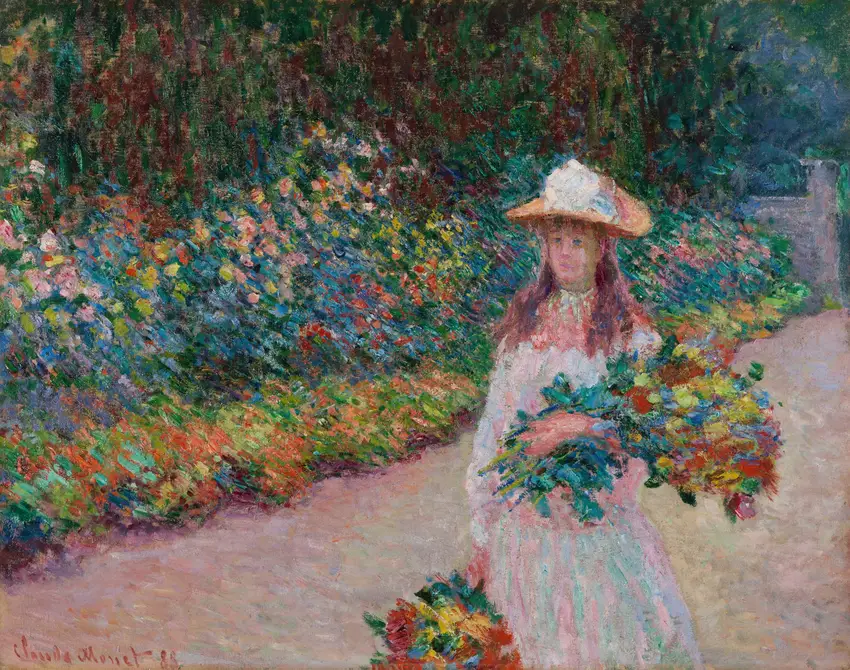 Jeune fille dans le jardin de Giverny (1888) by Claude Monet