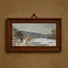 La Seine À Bougival (1869)-frame by Claude Monet