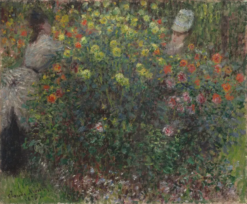 Ladies in Flowers (1875) by Claude Monet