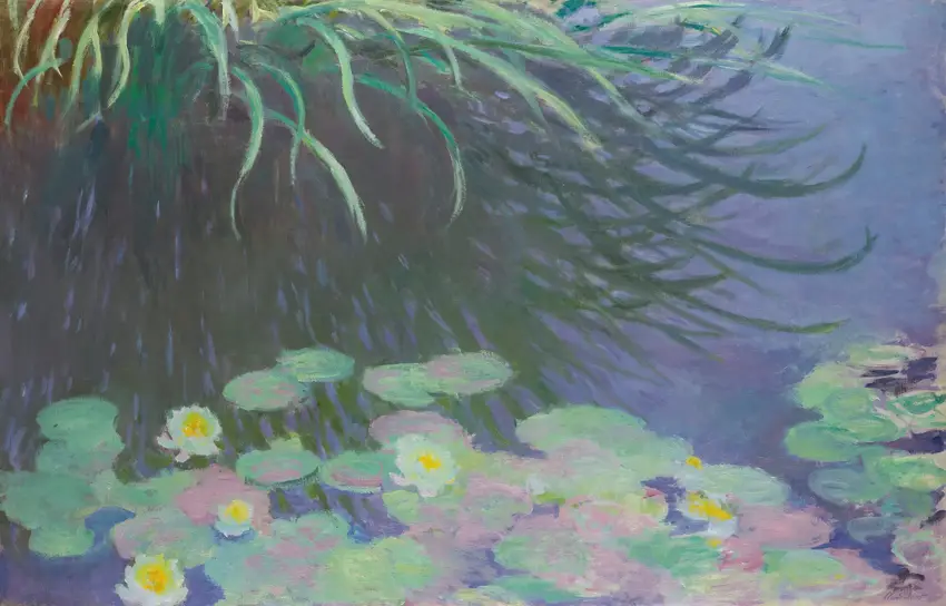Nymphéas Avec Reflets De Hautes Herbes (1914-17) by Claude Monet