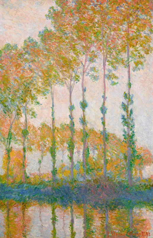 Peupliers au bord de l’Epte, automne (1891)-full by Claude Monet