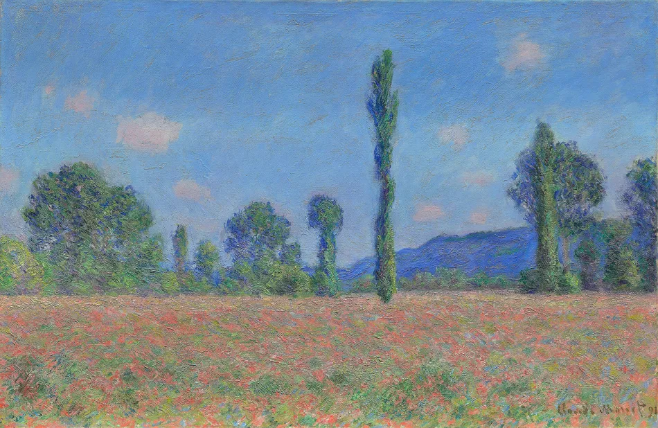 Poppy Field (Giverny) (1890)-full by Claude Monet
