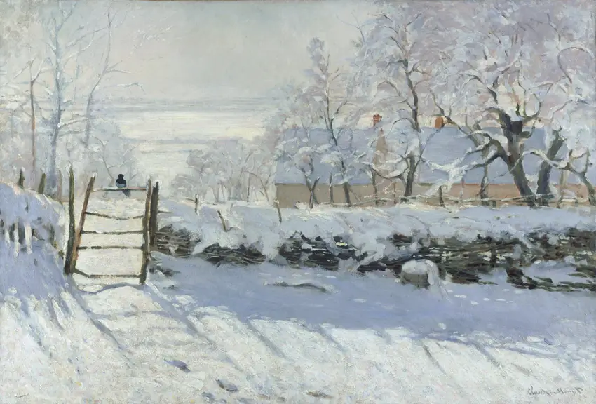 The Magpie (1868 – 1869) by Claude Monet