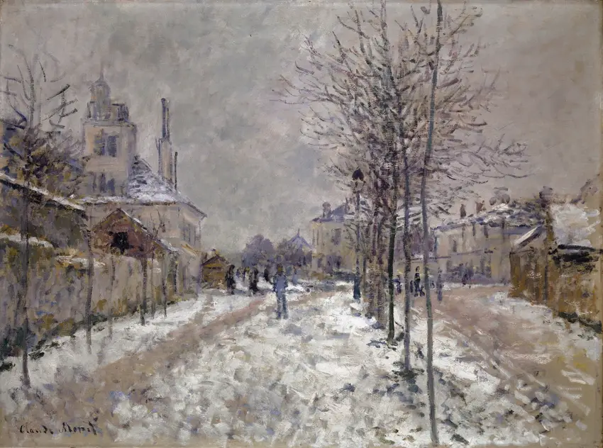 The Snow-Covered Boulevard De Pontoise In Argenteuil (1875) by Claude Monet